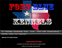 Tablet Screenshot of fortbluekennels.com